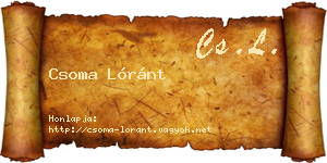 Csoma Lóránt névjegykártya